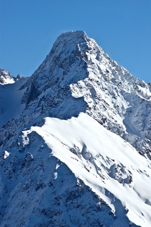 Snow covered French Alps in Winter